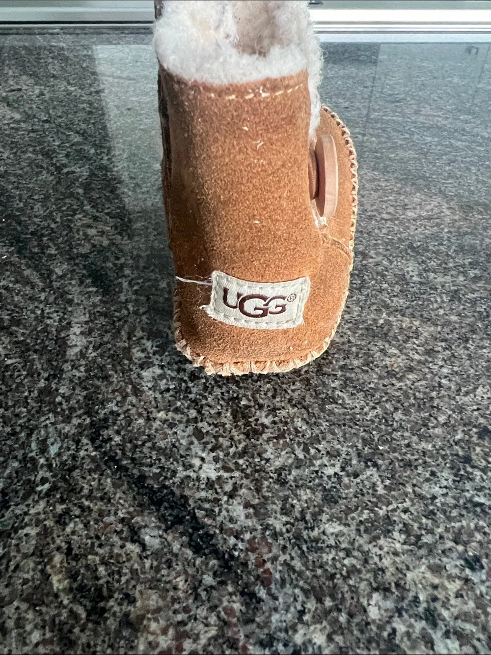 UGG Chestnut Suede Shearling Baby Bootie